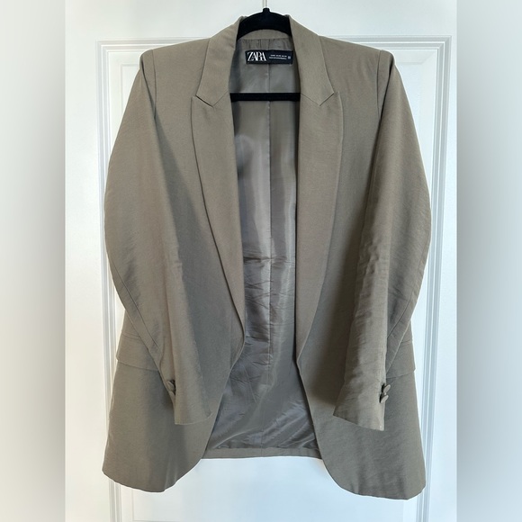 Zara Jackets & Coats Zara Blazer Olive Green Poshmark